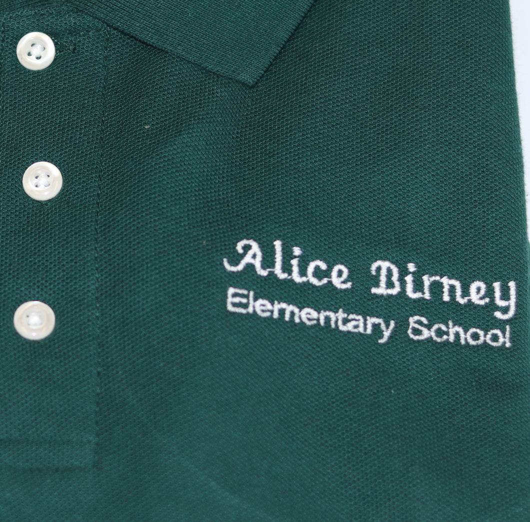 Alice Birney Elementary Long Sleeve Polo Youth Green French Toast