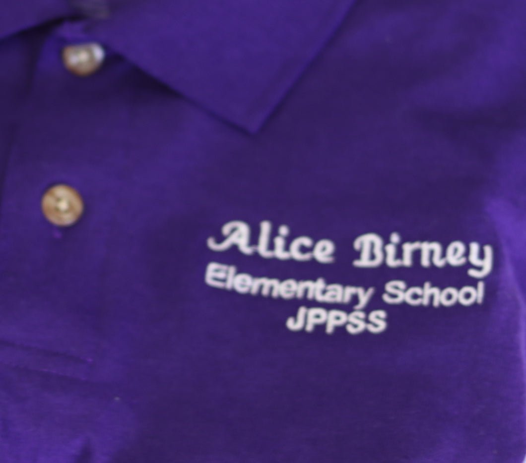 Alice Birney Elementary Polo Youth Purple French Toast