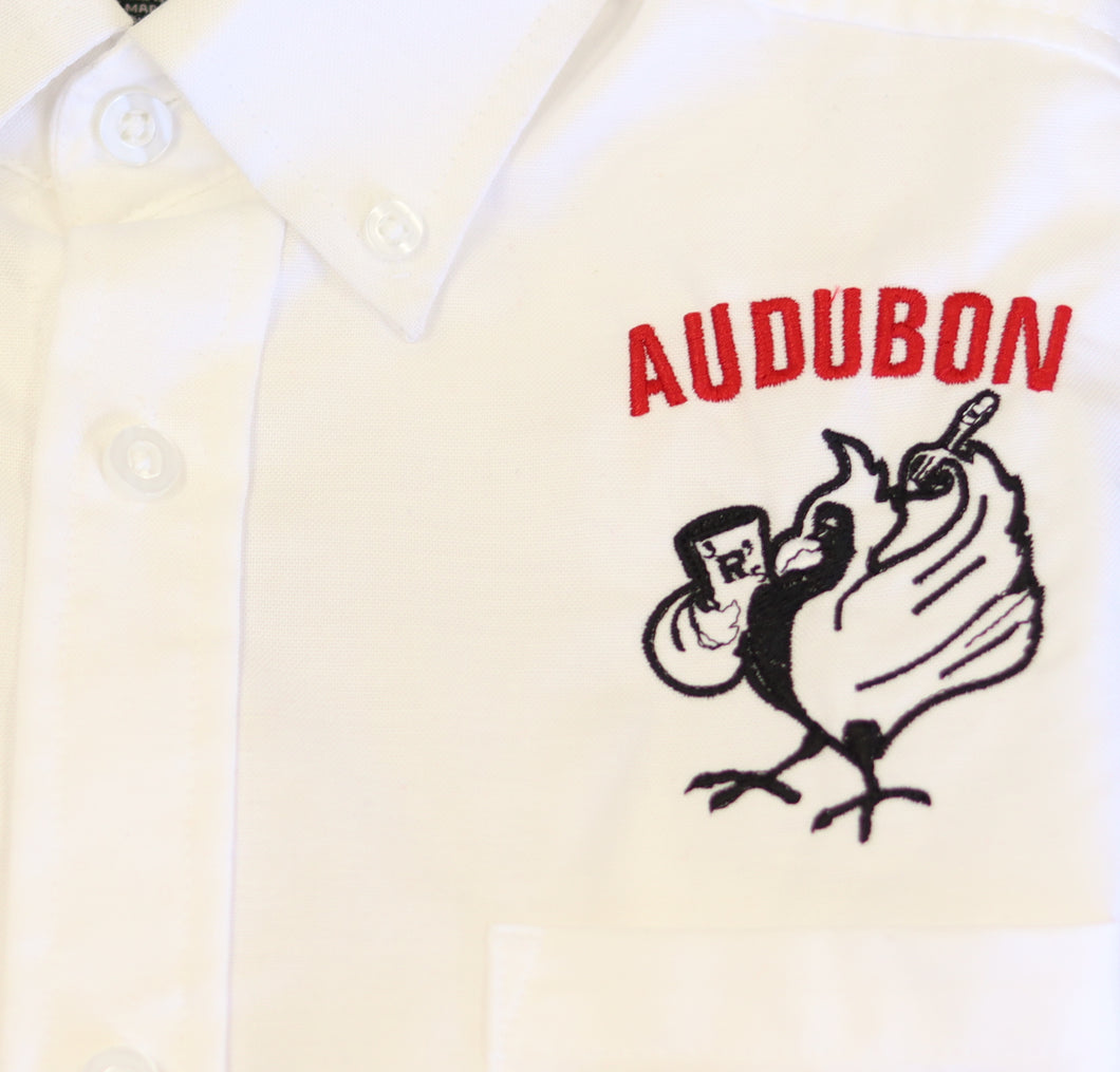 Audubon Elementary Oxford-half sleeve Adult White Lee