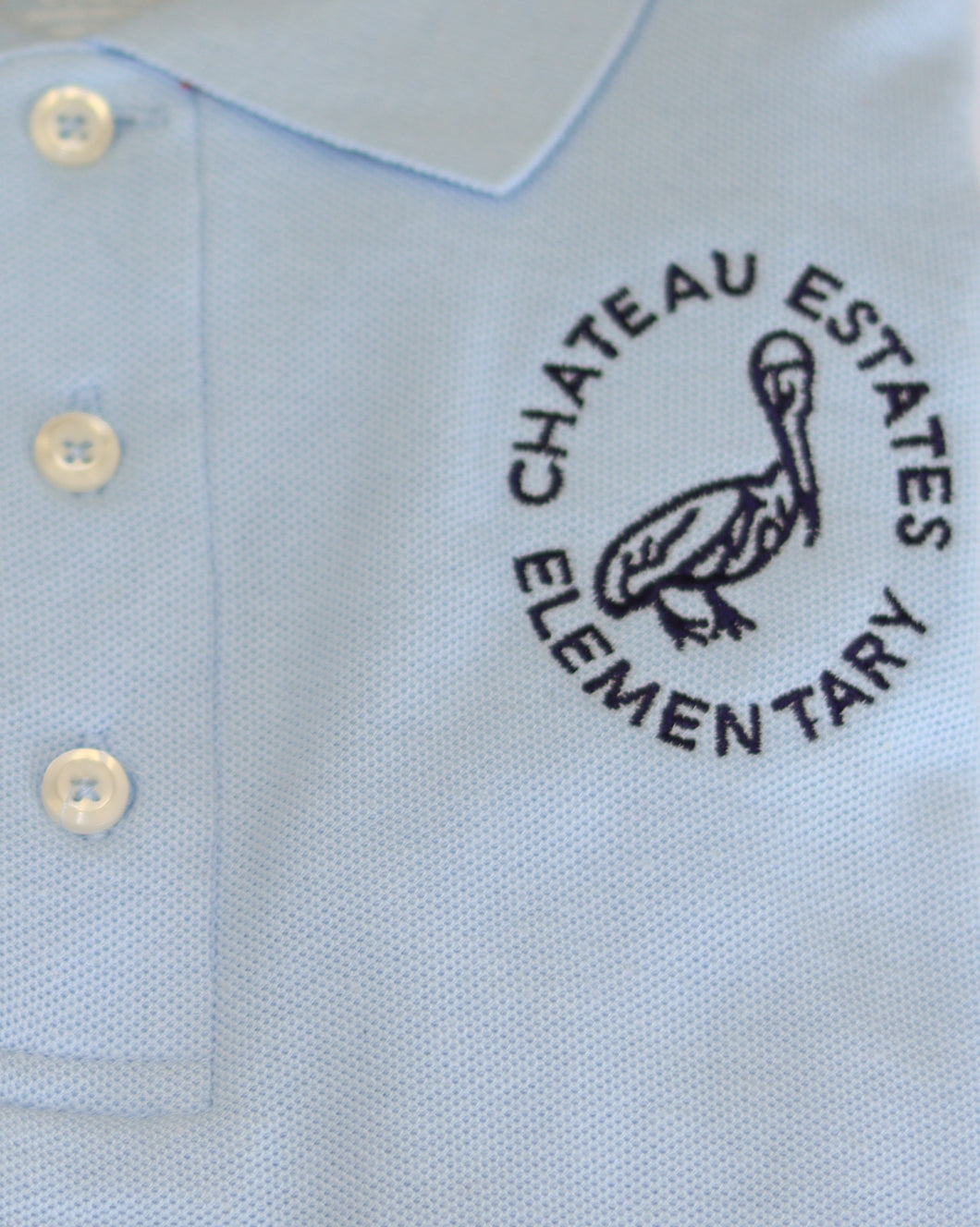 Chateau Estates Elementary Polo Youth Light Blue French Toast