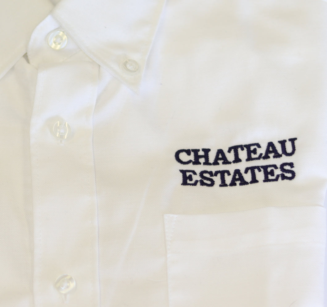 Chateau Estates Elementary Oxford-half sleeve Youth White French Toast