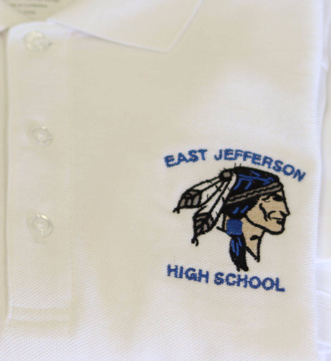 East Jefferson High Polo Adult White Gildan