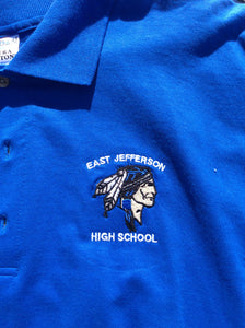 East Jefferson High Polo Adult Blue Gildan