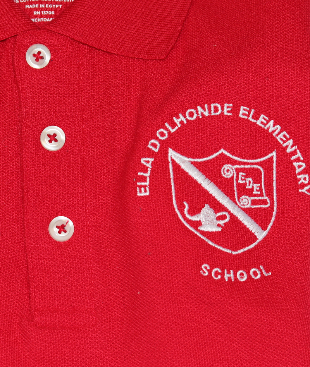 Ella Dolhonde Elementary Polo Youth Red Gildan