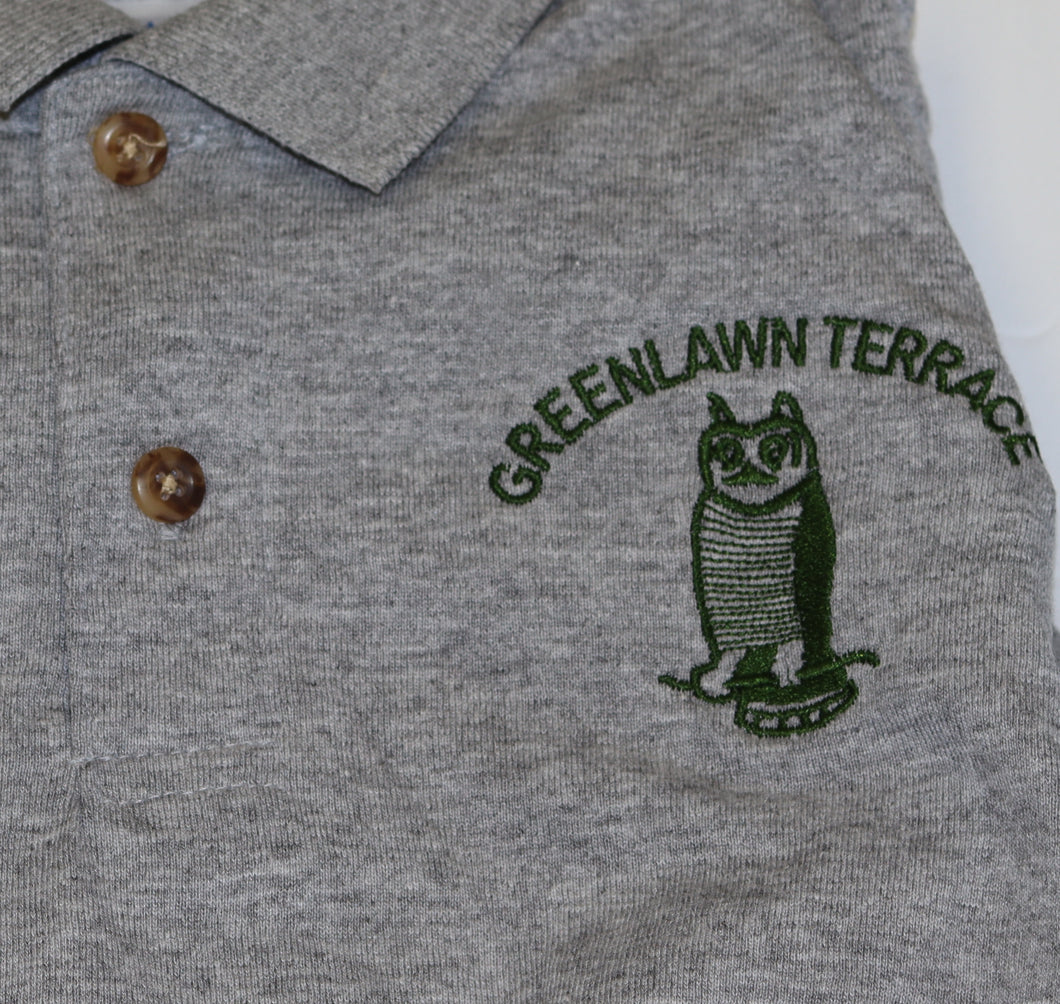 Greenlawn Terrace Elementary Polo Youth Gray Gildan