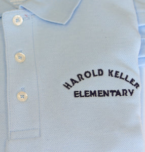 Harold Keller Elementary Polo Youth Light Blue Gildan