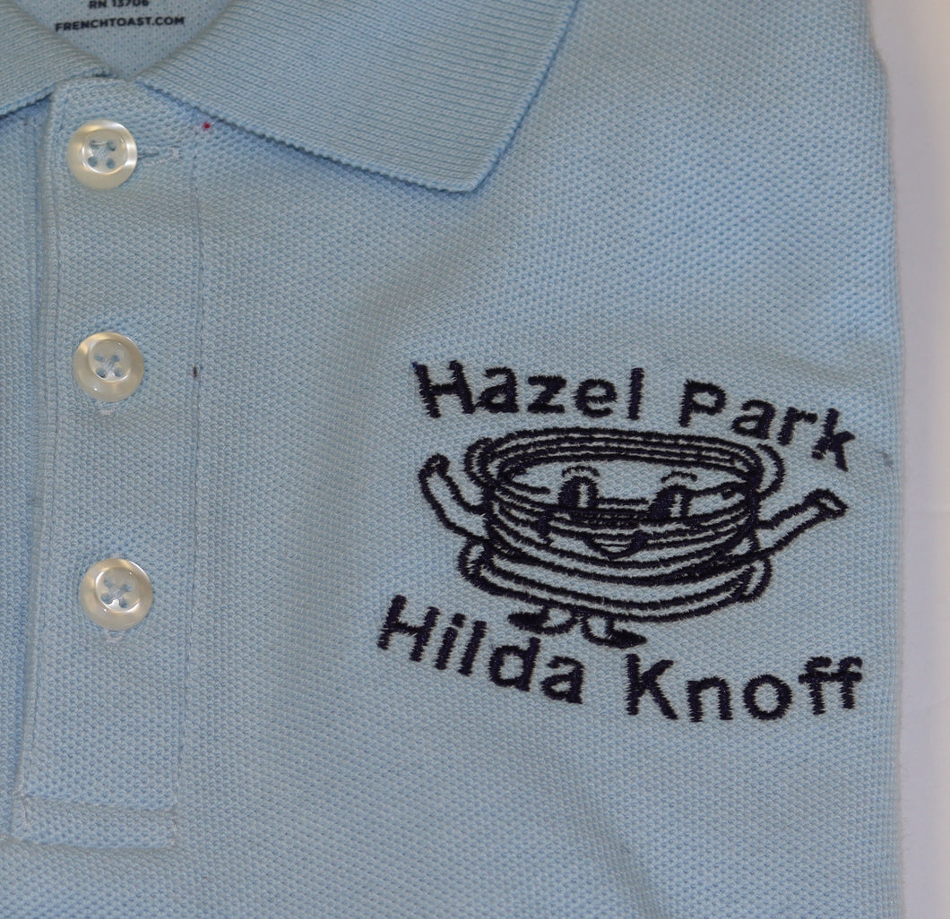 Hazel Park Elementary Polo Youth Light Blue French Toast