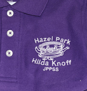 Hazel Park Elementary Polo Youth Purple Gildan