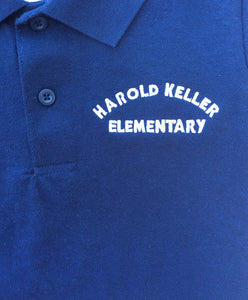 Harold Keller Elementary Polo Youth Navy Gildan