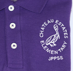 Chateau Estates Elementary Polo Youth Purple French Toast