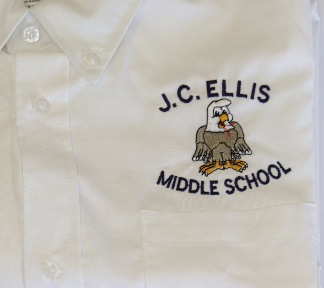 J.C. Ellis Middle Oxford-half sleeve Adult White Lee