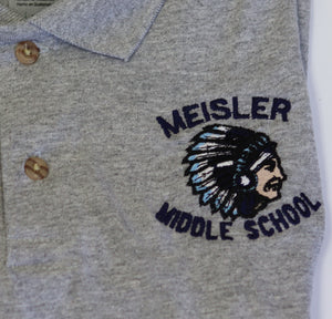 Meisler Middle Polo Youth Gray Gildan