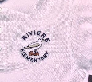 Marie Riviere Elementary Polo Youth White Gildan