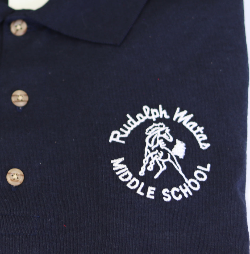 Rudolph Matas Elementary Polo Youth Navy Gildan